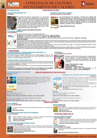 Agenda Cultural – septiembre 2018