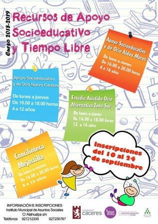 Recursos de Apoyo Socioeducativo y Tiempo Libre.