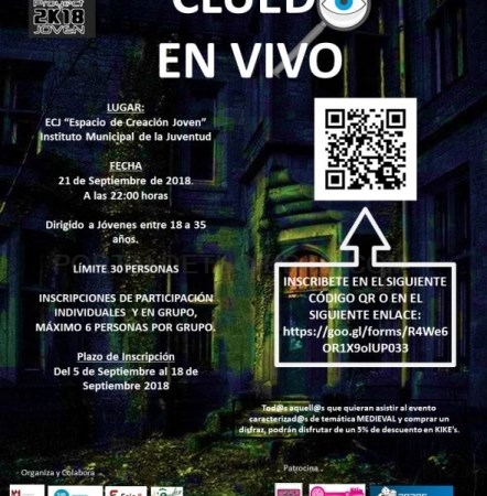 “EL CLUEDO”!!!!, un juego de ROL en VIVO.