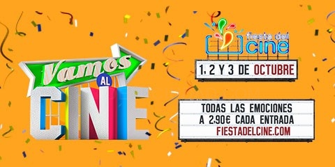 Vuelve la Fiesta del Cine los días lunes 1, martes 2 y miércoles 3 de octubre.