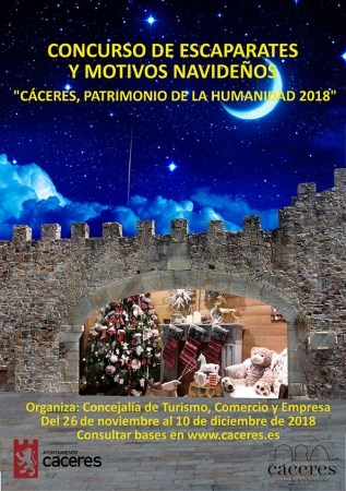 Concurso de escaparates y Motivos Navideños Cáceres, Patrimonio de la Humanidad 2018
