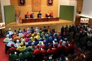 La comunidad universitaria ha conmemorado la festividad de Santo Tomás de Aquino, el primer acto académico presidido por el rector Antonio Hidalgo.