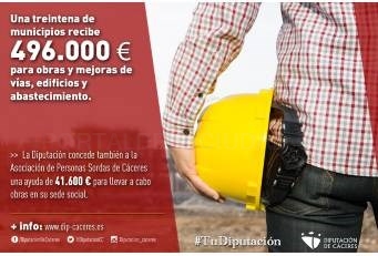 Una treintena de municipios de la provincia reciben  ayudas para obras y mejoras de vías, edificios y abastecimiento.