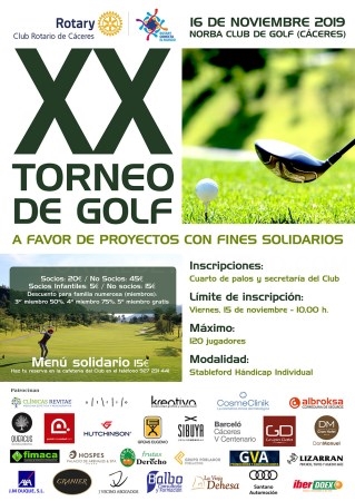 Rotary organiza un torneo solidario de golf en Cáceres