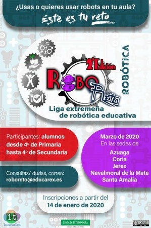 Robo-Reto, una competición de robótica cooperativa y gamificada abierta a todos los centros educativos de Extremadura