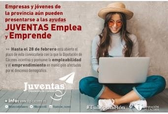 Hasta el día 28 de febrero aún está abierto el plazo para los programas JUVENTAS Emplea y JUVENTAS Emprende