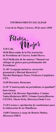 Informando en igualdad. Palabra de Mujer