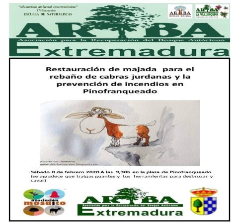 Actividad solidaria: Restauración de majada para el rebaño de cabras jurdanas y la prevención de incendios