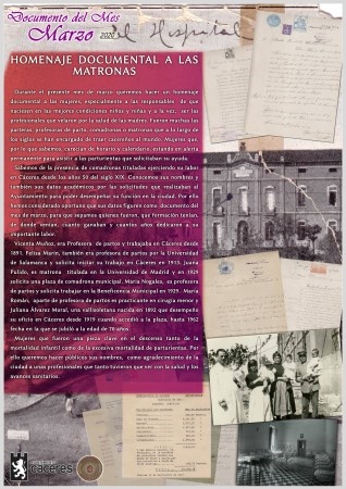 El Palacio de la Isla de Cáceres expone como Documento del Mes de Marzo un homenaje documental a la matronas que estará expuesto durante todo el mes
