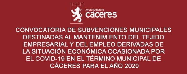 Convocatoria de subvenciones municipales destinadas al mantenimiento del tejido empresarial y del empleo derivadas de la situación económica actual