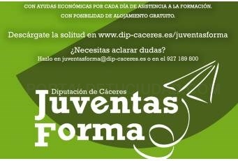 Jóvenes de zonas rurales ya pueden inscribirse en los cursos del proyecto “Juventas Forma” de la Diputación de Cáceres
