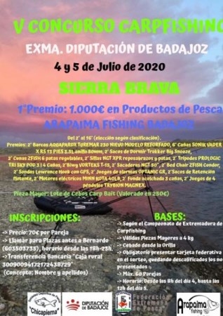 El embalse de Sierra Brava acogerá el V Concurso Nacional de Carp Fishing