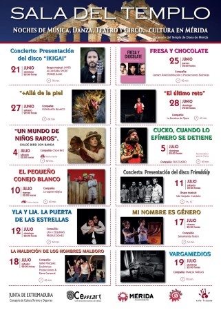 Teatro, danza y flamenco copan la programación del escenario del Templo de Diana de Mérida este fin de semana