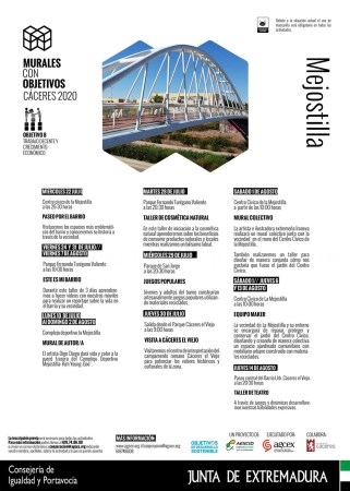 El proyecto ‘murales con objetivos’ llega esta semana a la Mejostilla con el trabajo decente y crecimiento económico como hilo conductor