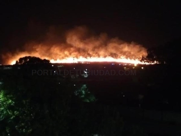 Un incendio con dos frentes calcina pastos junto a la Cañada y el Ceres Golf