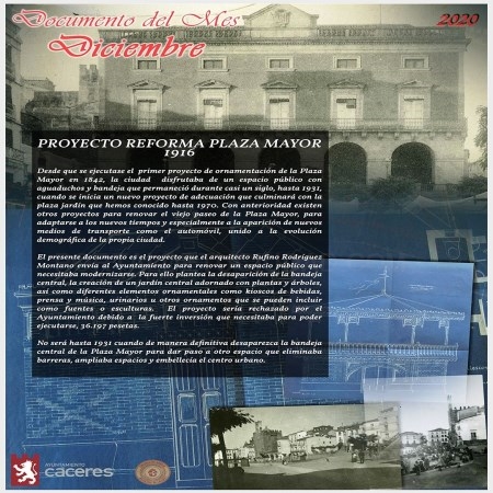 El Palacio de la Isla expone como Documento del Mes de Diciembre un proyecto de reforma de la Plaza Mayor de 1916