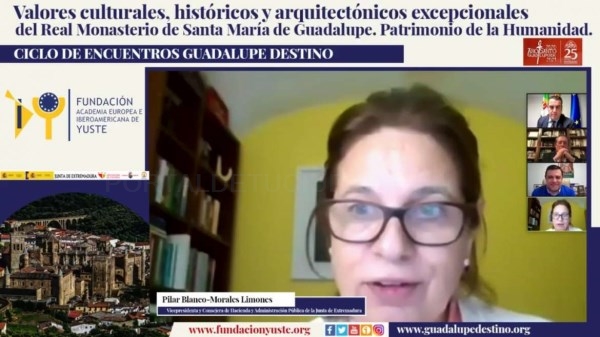 La vicepresidenta primera destaca que Guadalupe representa la vocación extremeña como nexo de unión entre Europa e Iberoamérica