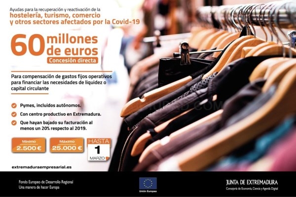 Abierto el plazo de solicitudes para las ayudas destinadas a los sectores de hostelería, turismo y comercio