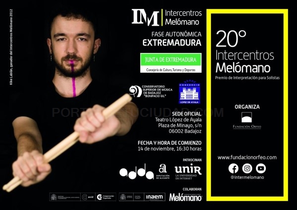 El Conservatorio Superior de Música Bonifacio Gil colabora en la organización del Concurso Intercentros Melómano