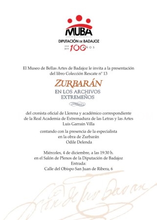 La Edición Rescate nº13 del MUBA, ‘Zurbarán en los archivos extremeños’, viaja a Sevilla
