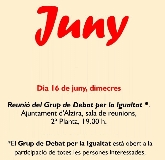 Reunió del Grup de Debat per la Igualtat.