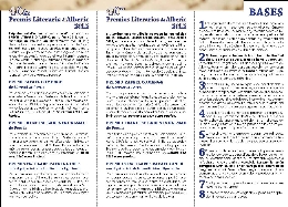 BASES PARA PREMIOS LITERARIOS ALBERIC 2012