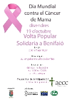 Día Mundial contra el Cancer de Mama Volta popular Solidaria a Benifaió