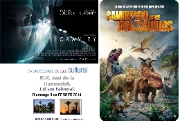 Cine de estreno el fin de semana en Benifaió con  “Gravity” y “Caminando entre dinosaurios”