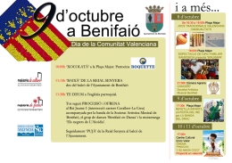 Benifaió da a conocer la programación  para celebrar la festividad del  ‘9 d’octubre’