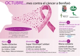 Benifaió dedica el mes de octubre  a la lucha contra el cáncer