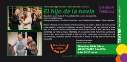 Pentación Espectáculos i Ados Teatroa presenta: EL HIJO DE LA NOVIA