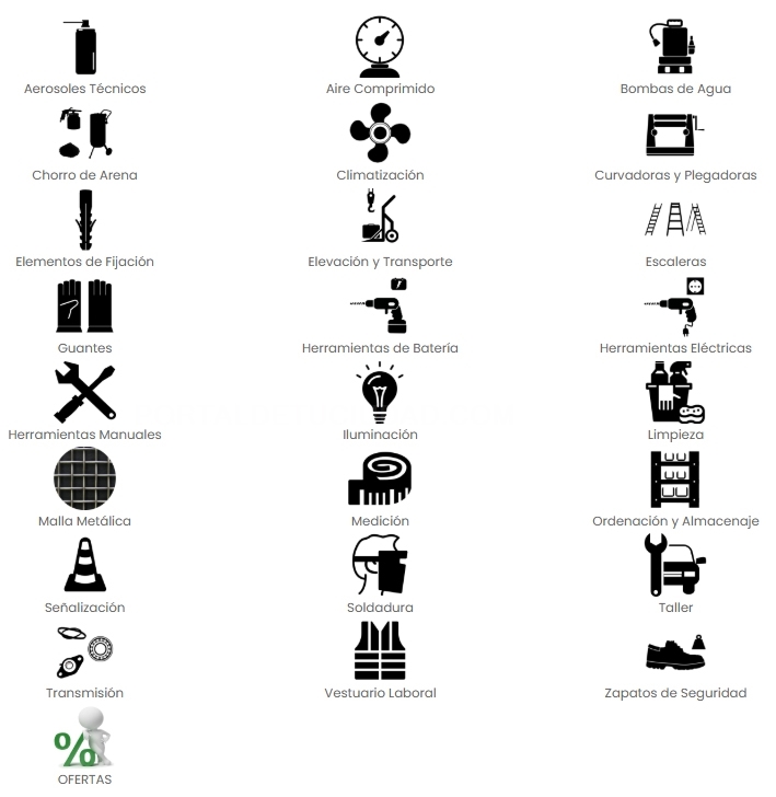 bombas de agua valencia, chorro de arena valencia, climatización valencia, curvadoras valencia, plegadoras valencia, elementos de fijación valencia, elevación valencia, transporte valencia, escaleras valencia, guantes valencia, herramientas de batería valencia, herramientas eléctricas valencia, herramientas manuales valencia, iluminación valencia, limpieza valencia, malla metálica valencia, medición valencia, ordenación valencia, almacenaje valencia, señalización valencia, soldadura valencia, taller valencia, transmisión valencia, zapatos de seguridad valencia