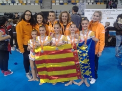 Las gimnastas alevines del Club Roquette Benifaió consiguen la plata en la Copa de España de Conjuntos