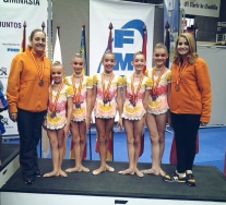 El Club Gimnasia Rítmica Roquette Benifaió consigue el bronce en el Nacional de Valladolid