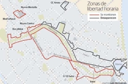 Las grandes superficies proponen limitar las zonas sin restricción horaria