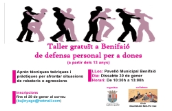 Taller gratuito de defensa personal para mujeres en Benifaió.