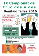 EL CAMPEONATO DE TRUC FALLAS 2016 BENIFAIÓ LLEGA A SU IX EDICIÓN