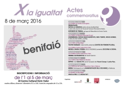 Benifaió inaugura la Semana de la Mujer  bajo el lema “Por la Igualdad”