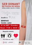 viernes 24 de junio Donación de sangre en el centro de Salud de Benifaió.