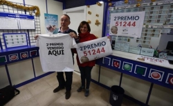 El 51.244, segundo premio de la Lotería de Navidad de 2017, vendido en Catarroja, Oropesa del Mar, Mislata, Carlet y Alaquàs