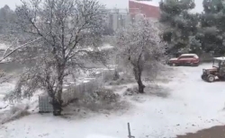 El temporal de nieve provoca las primeras incidencias en Valencia