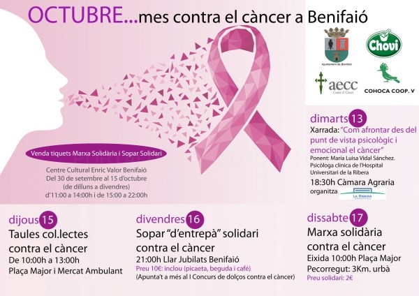 Benifaió celebra esta setmana la "Setmana solidària contra el càncer"