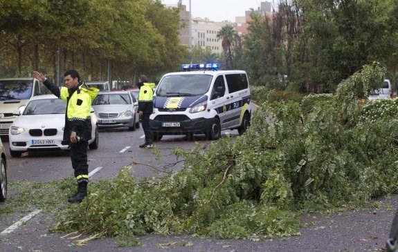 El temporal causa un herido grave, inunda calles y obliga a cerrar parques infantiles
