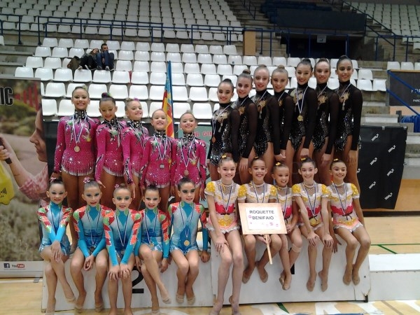 El Club de Gimnasia Rítmica Roquette Benifaió consigue dos oros y dos platas en el Torneo “Ciutat de Llíria”