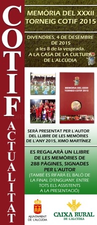 El COTIF presenta las memorias de la edición de 2015, un volumen de casi 300 páginas