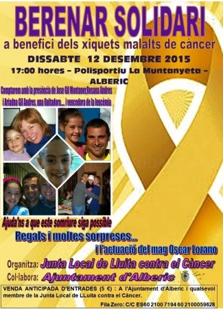 Alberic organiza una merienda solidaria con la lucha contra el cáncer