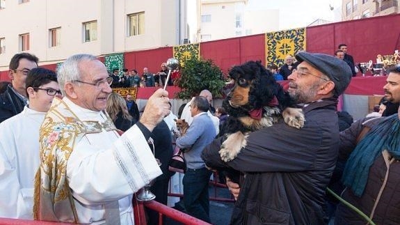 La bandera de España desaparece de la tribuna en la bendición de animales de Valencia