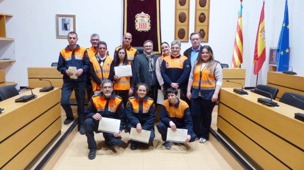 La entrega de diplomas cierra el curso de Protección Civil de Algemesí