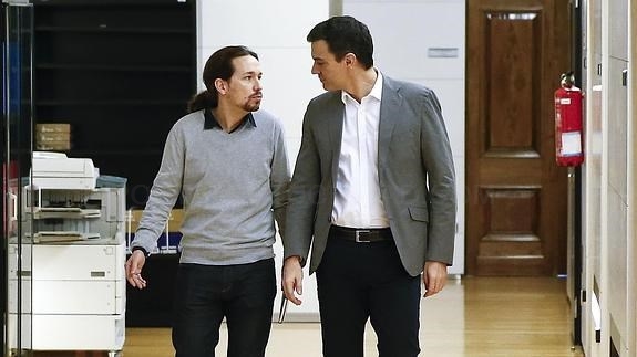 Sánchez ofrecerá a Iglesias una mesa de negociación entre PSOE, Podemos y C's