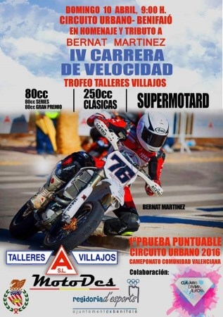 Benifaió acoge el próximo domingo 10 de abril  la IV Carrera de Velocidad